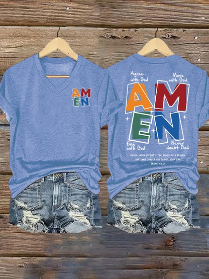 Women's  AMEN Print T-Shirt