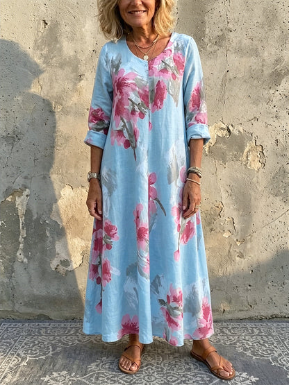 New Arrivals🔥 Relaxed Bohemian Floral Maxi Dress