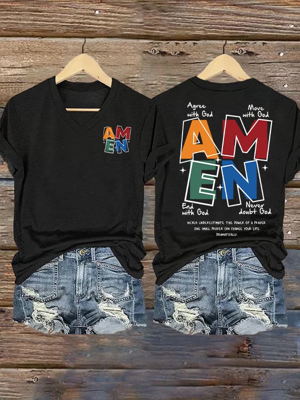 Women's  AMEN Print T-Shirt