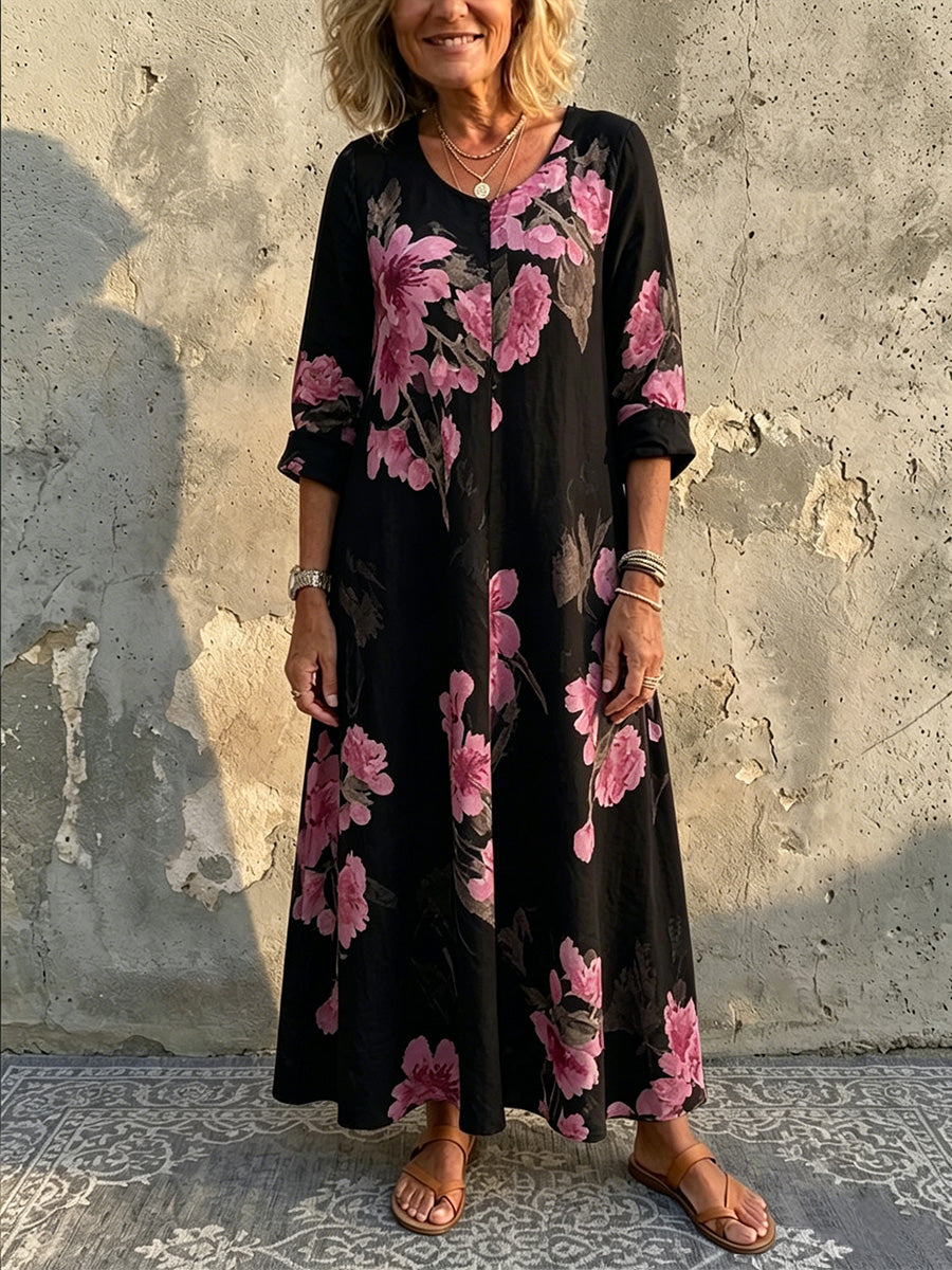 New Arrivals🔥 Relaxed Bohemian Floral Maxi Dress