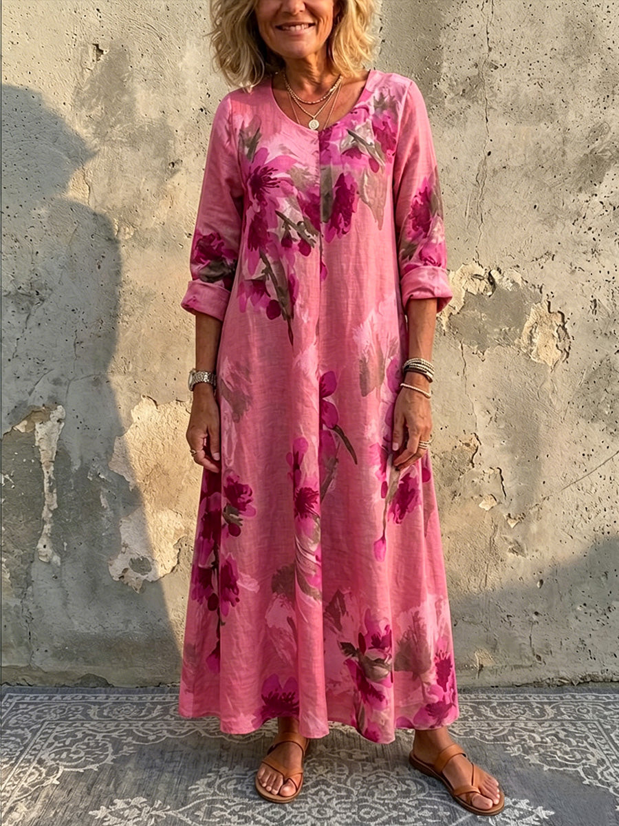 New Arrivals🔥 Relaxed Bohemian Floral Maxi Dress