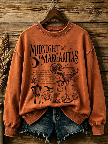 Women's Midnight Margaritas Print Casual Sweatshirt