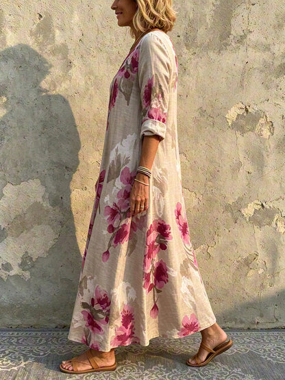 New Arrivals🔥 Relaxed Bohemian Floral Maxi Dress