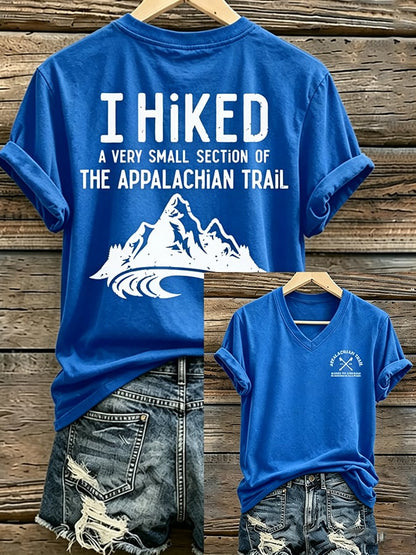 Women's Appalachian Trail Map Hiking Praising Teachers Print T-Shirt