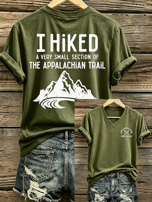Women's Appalachian Trail Map Hiking Praising Teachers Print T-Shirt